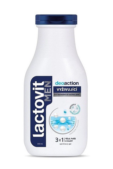 Lactovit 300ml spr.gel 3v1 Deo action | Toaletní mycí prostředky - Sprchové gely - Pánské